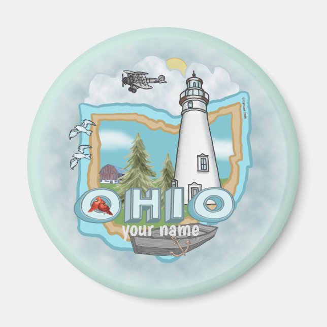 Ohio Lighthouse  magnet (Front)
