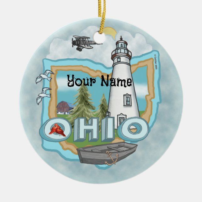 Ohio Lighthouse ornament (Front)