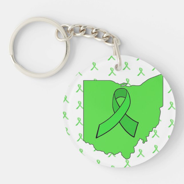 Ohio Lyme Disease Awareness 2 Sided Key Chain (Front)