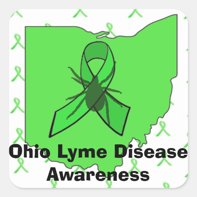 Ohio Lyme Disease Awareness Stickers (Front)