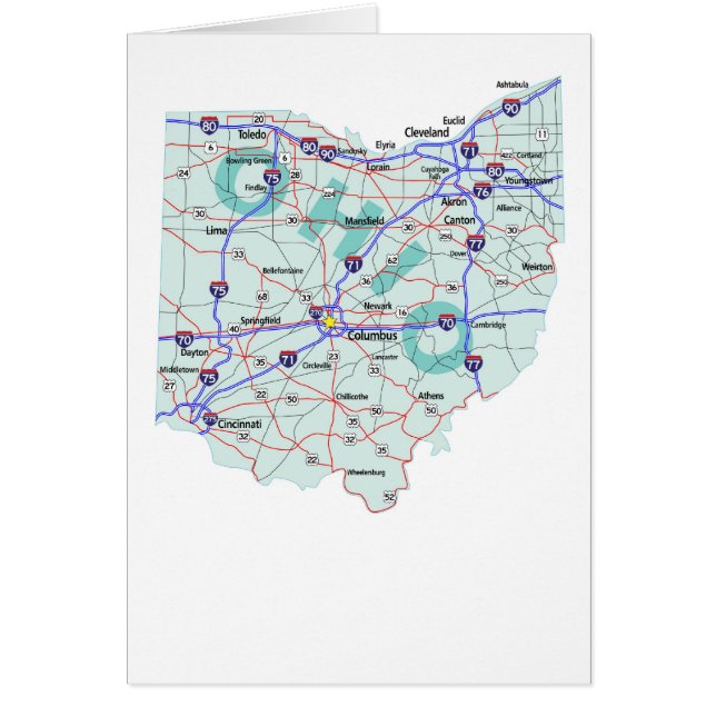 Ohio Map Blank Card (Front)