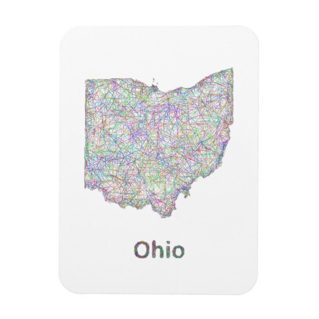 Ohio map magnet (Vertical)