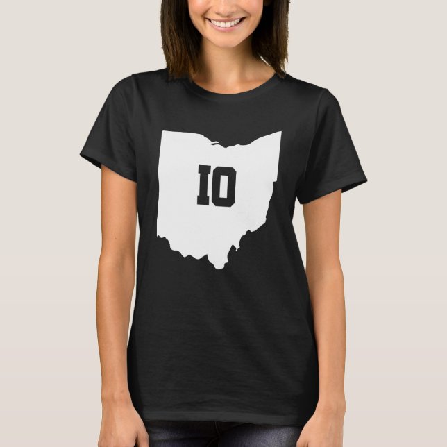 Ohio Map Matching Couple America State Wedding Tol T-Shirt (Front)