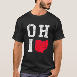 Ohio Map OH Home Shape State Vintage Grunge T-Shirt