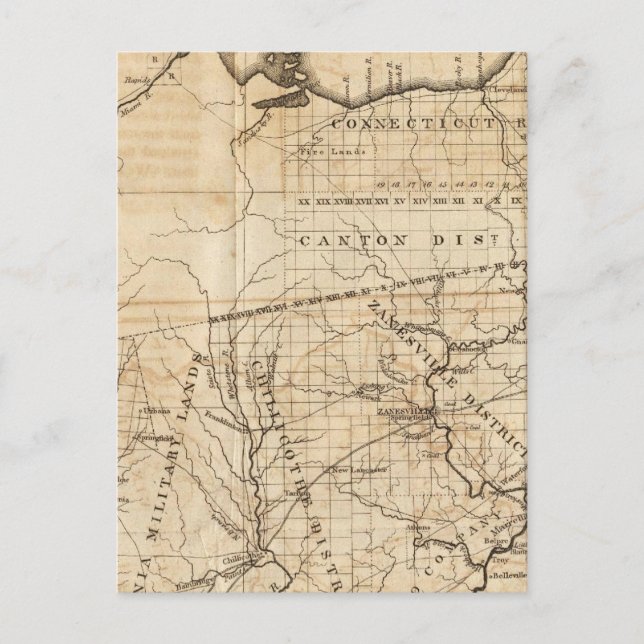 Ohio Map Postcard (Front)