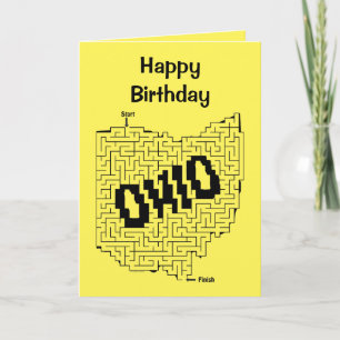 Ohio Maze Puzzle Card