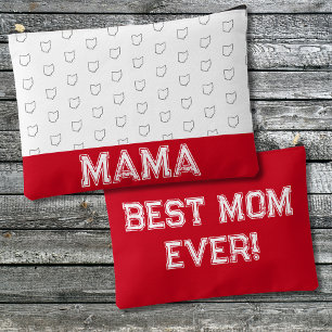 Ohio Mom Mother's Day Grey and White Accessory Pouch