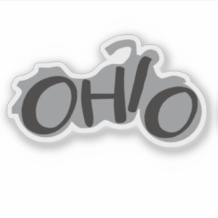 Ohio Motorcycle biker design with state name
