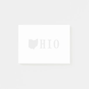 Ohio Name with State Shaped Letter Post-it Notes