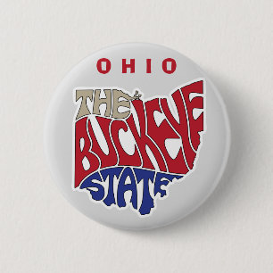 Ohio Nickname Word Art 2 Inch Round Button
