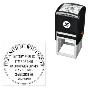 Ohio Notary Public Round Self-inking Stamp