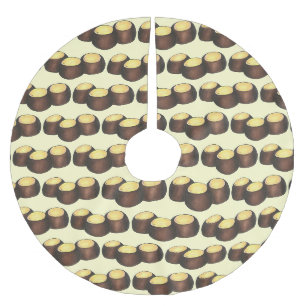 Ohio OH Peanut Butter Buckeye Buck Eye Nut Candy Brushed Polyester Tree Skirt