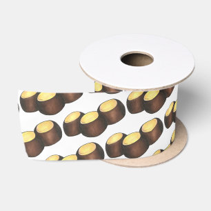 Ohio OH Peanut Butter Buckeye Buck Eye Nut Candy Satin Ribbon