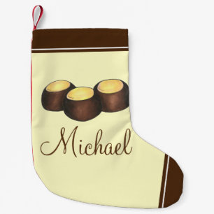 Ohio OH Peanut Butter Buckeye Buck Eye Nut Candy Small Christmas Stocking