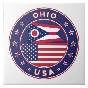 Ohio, Ohio t-shirt, Ohio sticker, phone case Tile