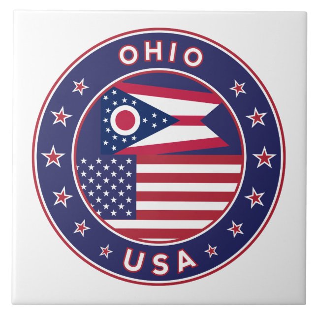 Ohio, Ohio t-shirt, Ohio sticker, phone case Tile (Front)