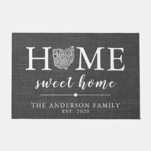 OHIO Personalized State Doormat