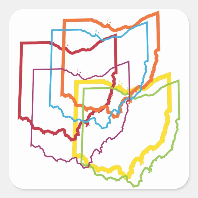 ohio pride blur square sticker (Front)