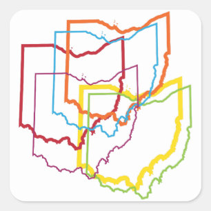 ohio pride blur square sticker