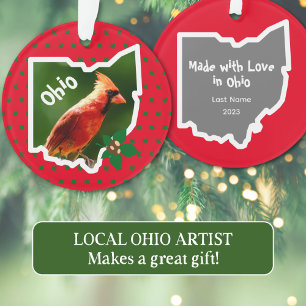 Ohio Pride Cardinal de Noël et Ornement Buckeye