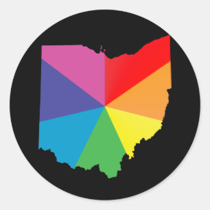 ohio pride. classic round sticker