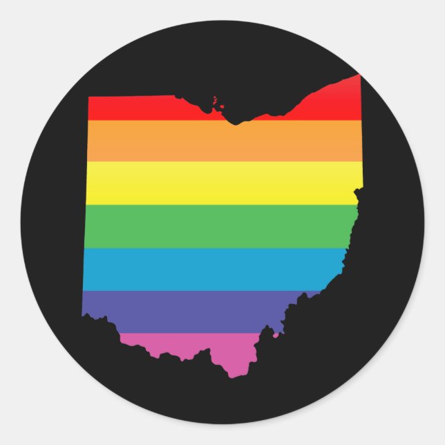 ohio pride. classic round sticker (Front)