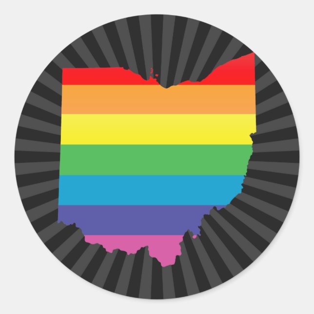 ohio pride. classic round sticker (Front)