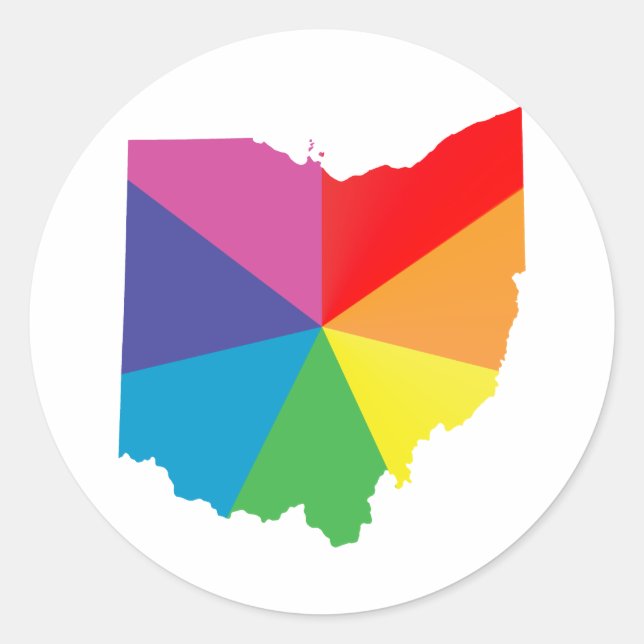 ohio pride. classic round sticker (Front)