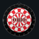 OHIO Red Black And White Dartboard<br><div class="desc">OHIO Red Black And White Dart Board with customizable text. 🎯Change to your text by selecting the personalization option. Please let me know if you have additional questions and because Zazzle's customer support handles the customer experience you may reach Zazzle customer support by chat, phone or email as explained in...</div>