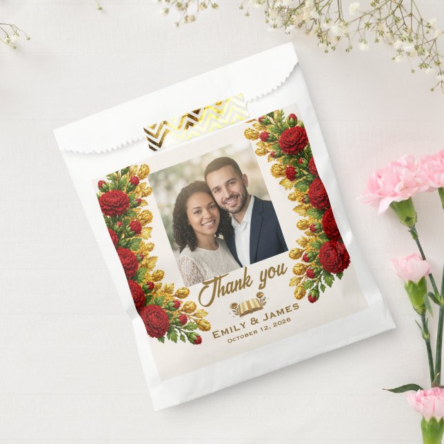 Ohio Red Carnation Wedding Seed Packet Favour Bag (Sealed)