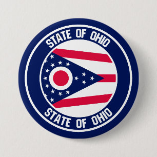 Ohio Round Emblem 3 Inch Round Button