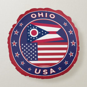 Ohio Round Pillow