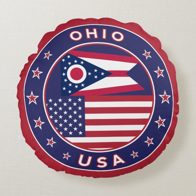 Ohio Round Pillow (Front)