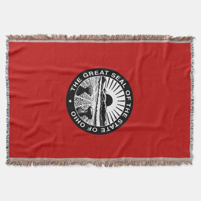 Ohio seal, American state seal Throw Blanket (Front)