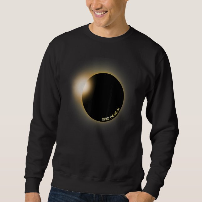 Ohio Solar Eclipse 2024 for Astronomy   Sweatshirt (Front)