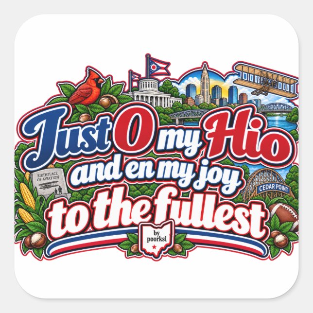 Ohio square sticker (Front)