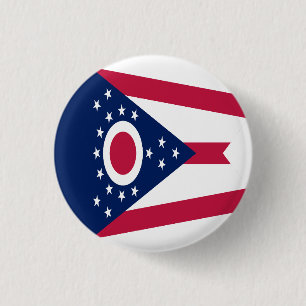 Ohio State Flag 1 Inch Round Button