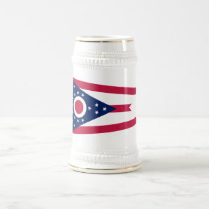 Ohio State Flag Beer Stein