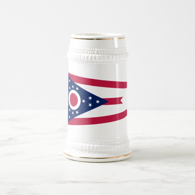 Ohio State Flag Beer Stein (Center)