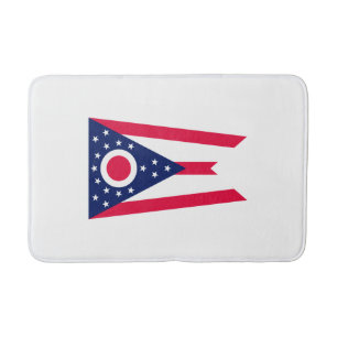 Ohio State Flag Design Bath Mat