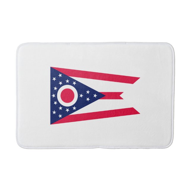 Ohio State Flag Design Bath Mat (Front)