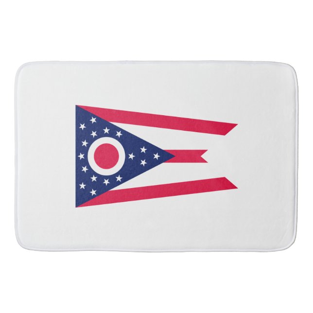 Ohio State Flag Design Bath Mat (Front)