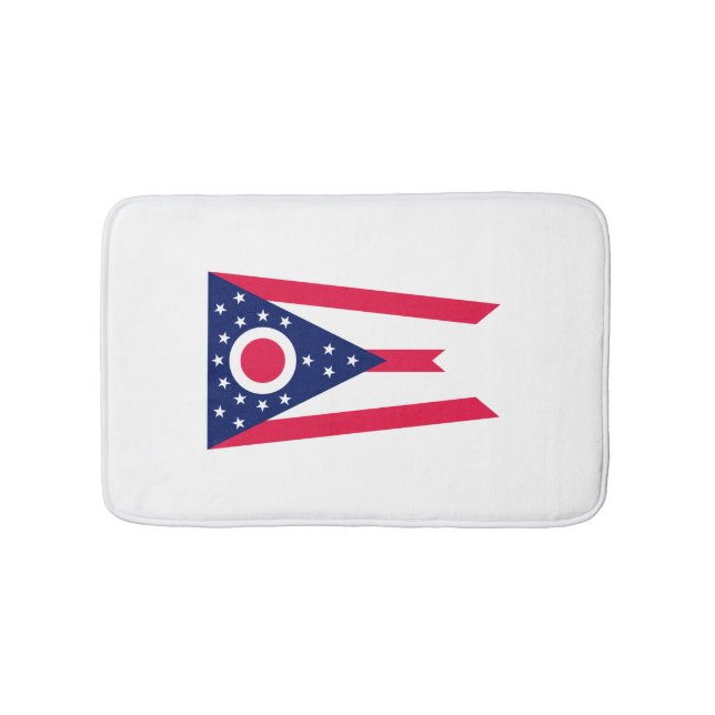 Ohio State Flag Design Bath Mat (Front)