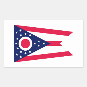 Ohio State Flag Design Decor Sticker