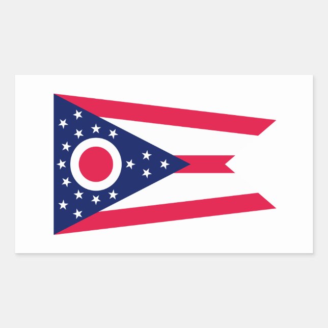 Ohio State Flag Design Decor Sticker (Front)