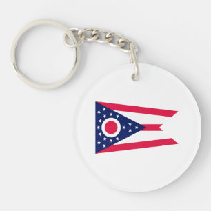 Ohio State Flag Design Keychain