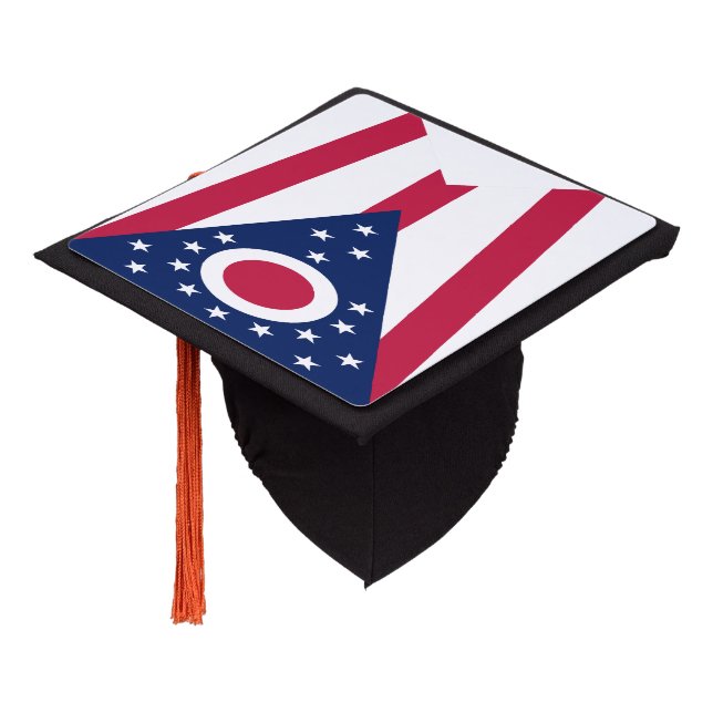 Ohio State Flag Graduation Cap Topper (Angled)