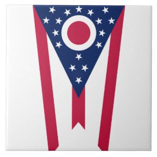 Ohio state flag patriotic tile