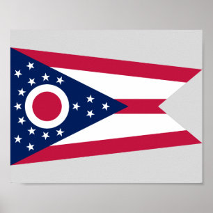 Ohio State Flag Poster