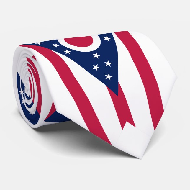Ohio State Flag Tie (Rolled)